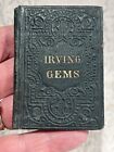 Livre miniature antique 1861 Washington Irving Gems par JHB