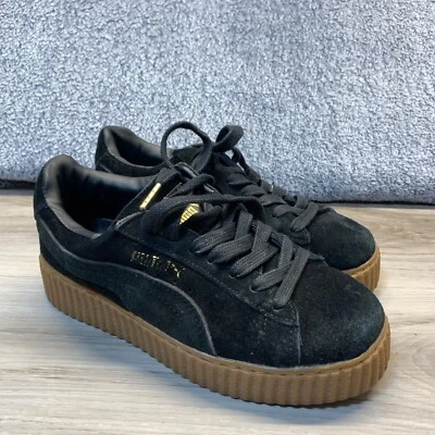 Tênis plataforma Puma Fenty By Rihanna feminino tamanho 6 preto camurça trepadeira - Imagem 1 de 4