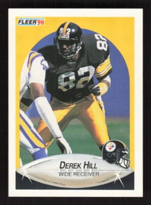 1990 Fleer #142 Derek Hill Rookie Pittsburgh Steelers - Image 1 of 2