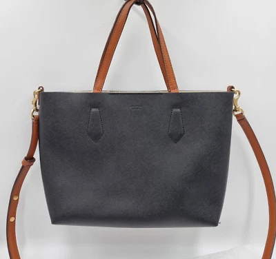 Oroton Liberty Black Saffiano Leather Mini Tote Hand Crossbody Bag Purse - Image 1 of 4