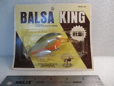 RARE Vintage Strike King Charles Spence BALSA KING WOOD Lure NEW OLD STOCK  E - Image 1 of 4