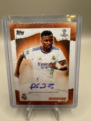 2021 Topps Real Madrid Rodrygo Autographed 5/5 - Image 1 of 2