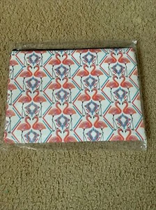 Black Ginger - Flamingos Canvas Tablet Case Handbag Clutch Bag with Chain - NEW - Picture 1 of 5