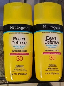 2 Neutrogena 6,7 Unzen Strandabwehr Wasser Sonnenschutz Lotion LSF 30 Ablaufdatum 2/27 - Bild 1 von 3