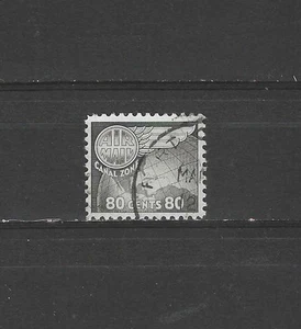 CANAL ZONE, EE. UU., 1951, CORREO AÉREO, GLOBO Y ALA, SELLO 80c, PERF, USADO - Imagen 1 de 1