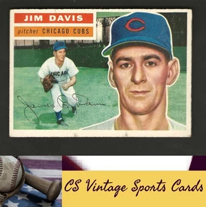 1956 Topps #102 Jim Davis espalda gris - Imagen 1 de 2