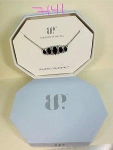 NIB Bomb Party Necklace 18" RBP8224 Wowed By You Black Onyx C Zirconia Rhodium P - Picture 1 of 3