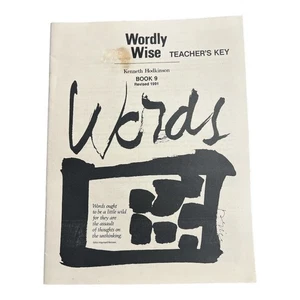 Wordly Wise Book 9 Teachers Key Revised Edition 0838894399 Homeschool Vocab M209 - Picture 1 of 3