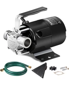Water Transfer Pump 115V 330GPH Portable Electric Utility W/ 6' Water Hose Kit - Picture 1 of 4