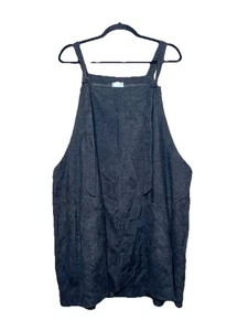 Arula Skirtall Dress Black Corduroy Overall Mini Dress Women’s Plus Size A=1X - Picture 1 of 9