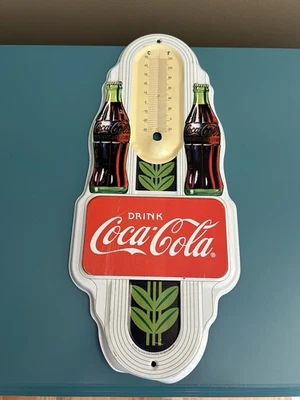 2009 Coca Cola Double Bottle Indoor Thermometer Sign - *No Thermometer* - Image 1 of 4