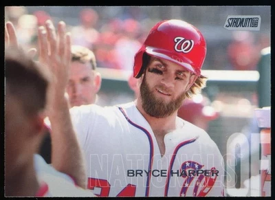 Bryce Harper 2018 Topps Stadium Club #179 High Five Image Variation SP SSP - Image 1 of 2