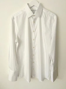 CHARLES TYRWHITT * NEW * 16"/33" WHITE X SLIM FIT MENS D/CUFF SHIRT RRP £69.95 - Picture 1 of 15