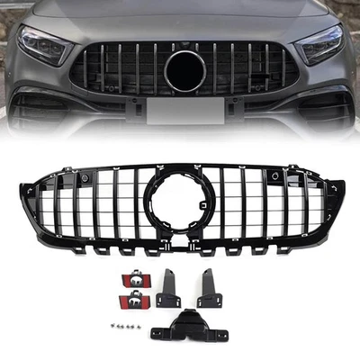 GTR Style Front Bumper Hood Radiator Grille For Benz A Class 2019-2023 - Image 1 of 4