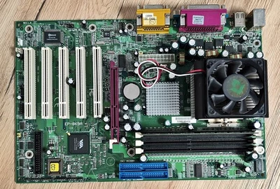 Epox EP-8K9A REV: 1.0 Socket A/462 AGP DDR VIA KT400 Motherboard + CPU + RAM - Image 1 of 4