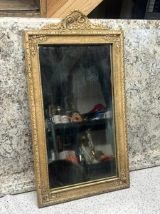 Narzissenspiegel Antik Wandspiegel Antik Holz geschnitzt Rahmen gerahmt - Bild 1 von 21