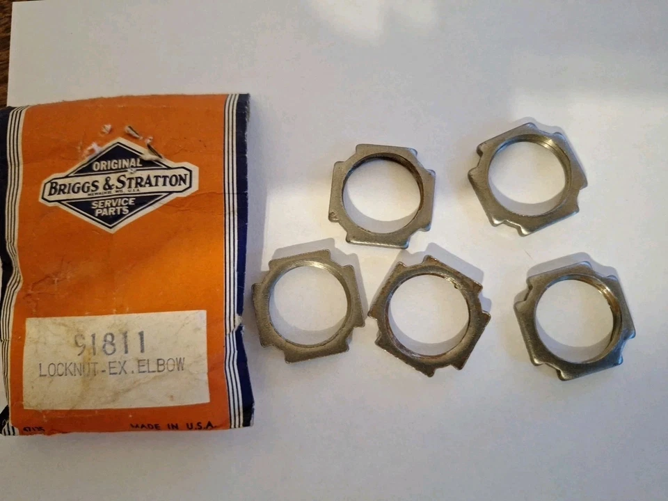 (5) Tuercas de bloqueo de escape Briggs & Stratton originales nuevas de fábrica OEM. Parte 91811 Foto 1 de 1