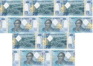 Angola - 5 pcs х 200 Kwanzas 2020 UNC P. 160 - Polymer Lemberg-Zp - Picture 1 of 2