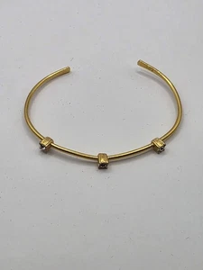 Vintage Avon 70er Glamour Danity Strass Metall Manschette goldfarben Armband - Bild 1 von 3