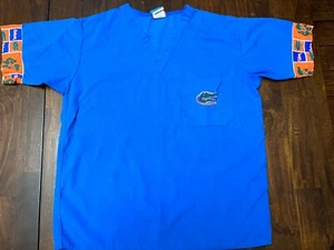 University of Florida Gators Short Sleeve Blue Scrub Top Men’s Size S - Picture 1 of 5