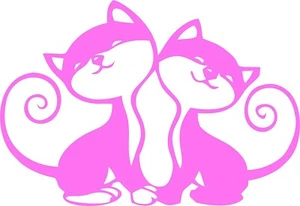 Sweet Kitty Decals Pussy Cats Funny Car Bumper Window Vinyl Decal Sticker Tablet - Picture 1 of 14