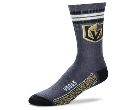 Las Vegas Golden Knights Hockey 4 Stripe Deuce Crew Socks Cover