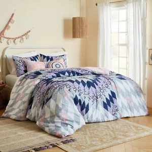new Wild Sage Kyra 100% Cotton KING Duvet Cover & 2 King Pillow Shams - Picture 1 of 5