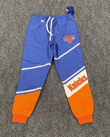 brand new New York knicks starter jogger windbreak pants size small blue nba Cover