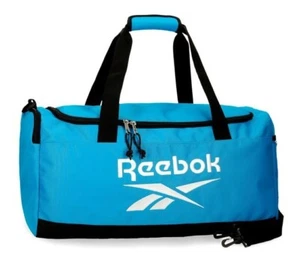 Borsone firmato Reebok Turchese Nylon sportivo Per Viaggio Palestra Con Tracolla - Foto 1 di 7
