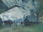 Oil Painting repro Claude Monet Arrival of the Normandy Train, Gare Saint-Lazare