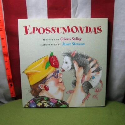 EPOSSUMONDAS signed kids book Coleen Salley 2016 Jan Stevens NWT Caldecott Honor - Image 1 of 3