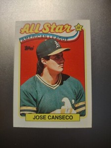 1989 Topps #401 Jose Canseco Oakland A's All Star