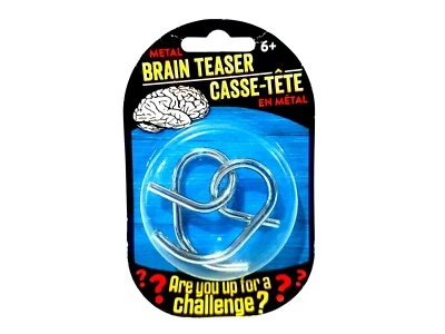 METAL BRAIN TEASER CASSE-TETE EN METAL Age 6+ Challenge Game NEW - Image 1 of 4