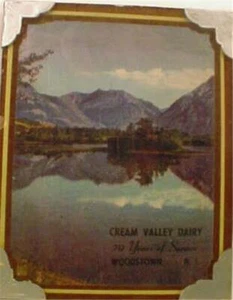 Advertising Picture Cream Valley Dairy Woodstown NJ Glass Vintage - Picture 1 of 4
