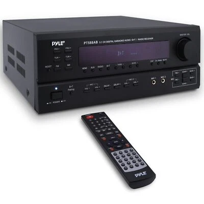 Pyle Wireless Bluetooth Power Amplifier System-420W 5.1 Channel Home Theater ... - Image 1 of 4