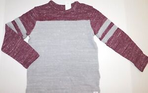 Gap Toddler Boy's LS Knit T-Shirt Colorblock Heather Wine/Grey 5T/5Years New