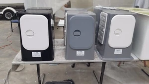 1x GREY Boat Seat Box with Hatch for ANY BOAT ie:Haines Hunter, Four Winns, etc - Picture 1 of 12