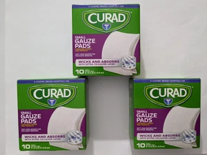 Curad Non-Woven Pro-Gauze 2 Inch x 2 Inch 10 Count 3 Packages - Picture 1 of 5