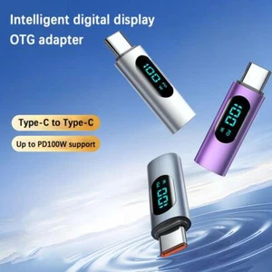 PD 100W 480Mbps USB-C to USB-C Adapter Type-C Fast Charging Converter F X6P0 - Picture 1 of 10