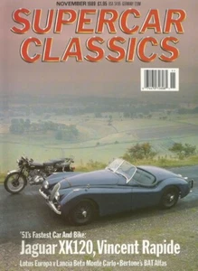 SUPERCAR CLASSICS 1989 NOV - XK120, EUROPA vs BETA MC, GIULIA SS, ALFA BATS - Imagen 1 de 1
