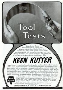 1905 Keen Kutter Tools Saw Photo Simmons Hardware St. Louis Vintage Print Ad - Picture 1 of 2