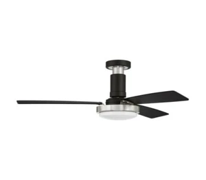 Craftmade 52" Manning Black Brushed Nickel Remote LED Light Ceiling Fan  - Picture 1 of 1