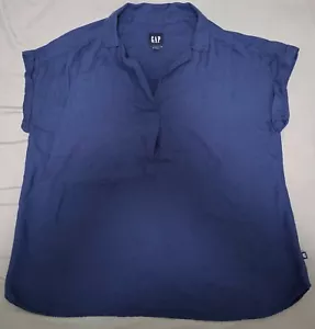 Vintage GAP Women's Large Sleeveless Navy-Blue Blouse Pullover Old Navy Guess - Picture 1 of 4