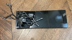 Michael Aram Small Black Granite Orchid Branch Serving Tray CRACKED - Picture 1 of 5