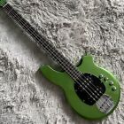 4-Strings Metal Green Electric Bass Guitar Open Hh Pickups Active Pickup 24F