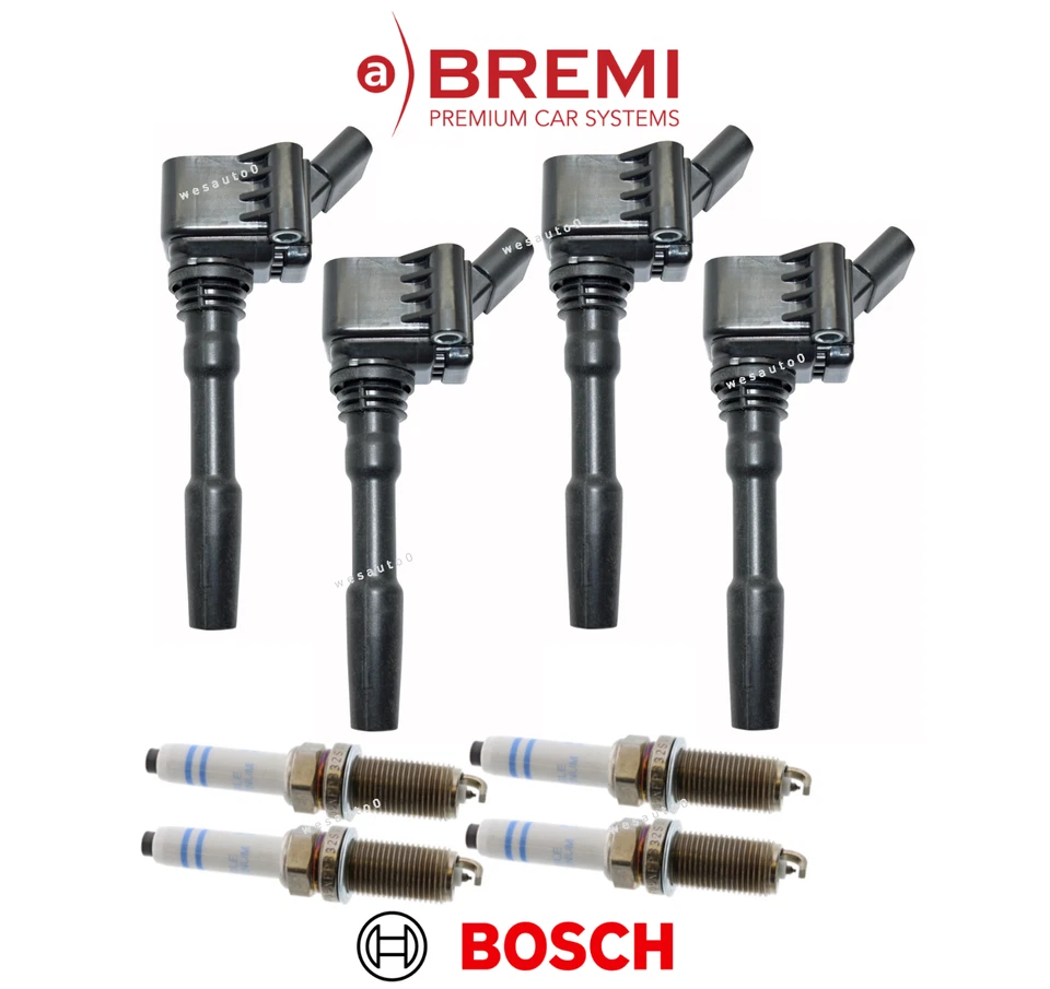 Ignition Coil & Spark Plug (4sets) OES for VW Beetle Golf GTI Passat 1.8L 2.0L - Image 1 of 1