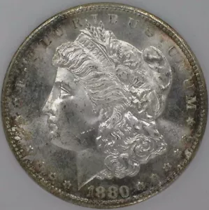 Dólar de plata Morgan 1880 S clasificación NGC como nuevo 64 sin circular certificado huelga completa - Imagen 1 de 4