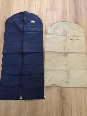 Burberry London Azul Marino y Tostado Almacenamiento de Prendas Polvo Bolsas de Viaje Lote de 2 De Colección Foto 1 de 4