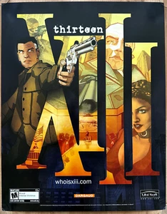 XIII RARE PS2 Gamecube 22" x 28" Promotional Poster - Picture 1 of 1