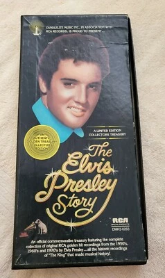 The Elvis Presley Story Authentic Golden Treasury Collector's Ed 3 Cassette Set - Image 1 of 4